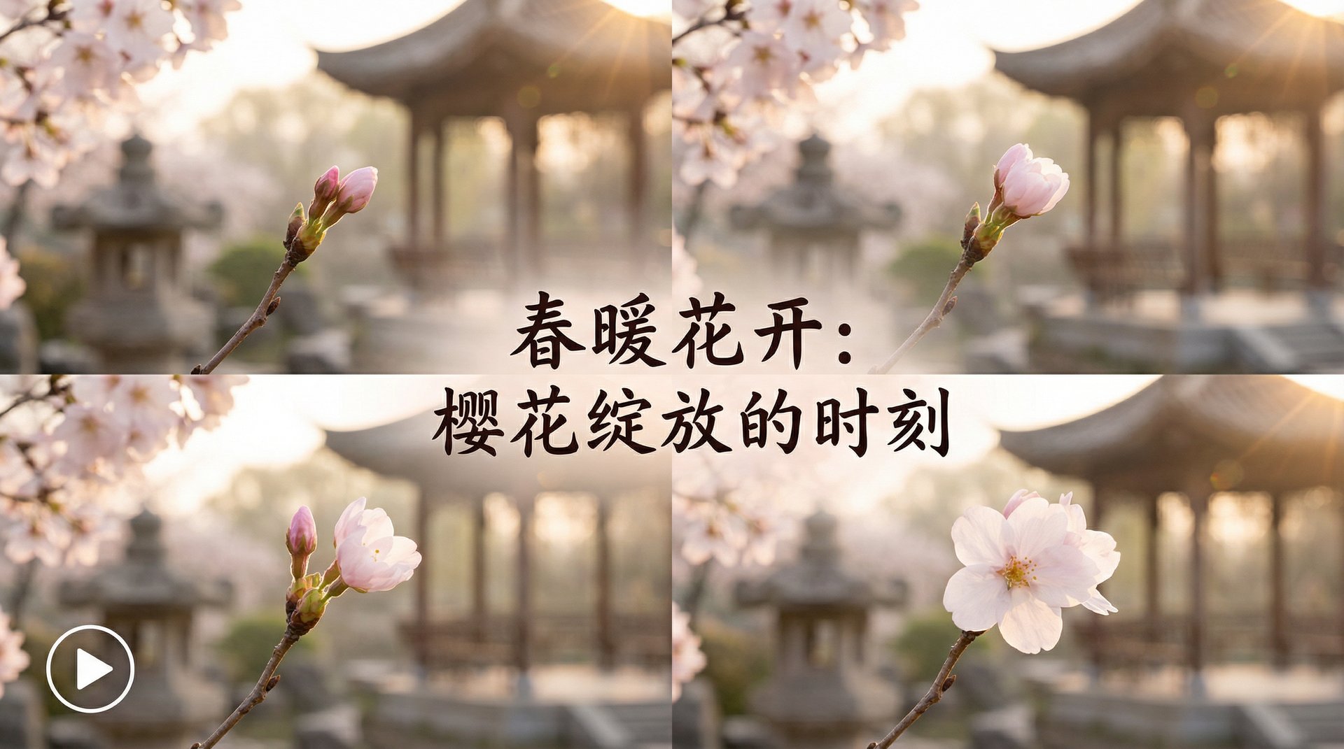 大象传媒植物视频樱花绽放延时摄影